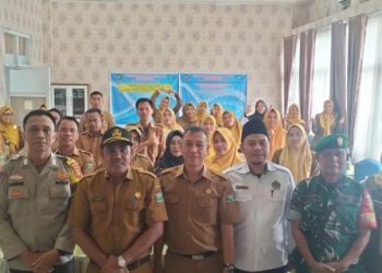 Babinsa Koramil 404-04/GM Hadiri Pertemuan Mini Lokakarya Lintas Sektor Puskesmas Gunung Megang