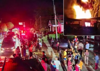 Kios Pertashop di Tanjung Terang Gunung Megang Terbakar Hebat, 5 Unit Damkar Dikerahkan 