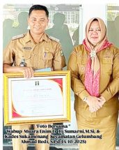 Terima Penghargaan NL.P 2025 Dari Kemenkum RI, Kades Sukamenang Gelumbang : Ini Penghargaan Untuk Masyarakat 