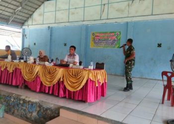 Babinsa Koramil 404-04/Gunung Megang Monitoring Kegiatan P4GN dan Pelatihan Desa Anti Narkoba di Kecamatan Benakat