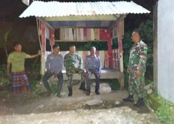 Babinsa Koramil 404-04/Gunung Megang Gelar Patroli Bersama Ciptakan Rasa Aman di Wilayah Kecamatan Benakat