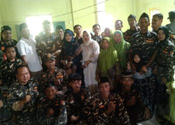 Babinsa Koramil 404-04/Gunung Megang Monitoring Pengajian Akbar Rutin Muslimin dan Muslimat NU se-Kecamatan Rambang Niru