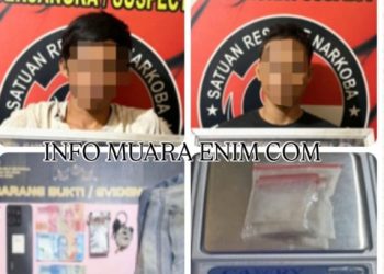 Komitmen Berantas Narkoba, Dua Pengedar Sabu Diringkus Dipinggiran Jalan Lintas Muara Enim-Baturaja 