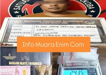 Pengedar Narkoba Jaringan Antar Kabupaten Dibekuk Dijalan Lintas Servo KM 104 Muara Gula Lama Ujan Mas Muara Enim 