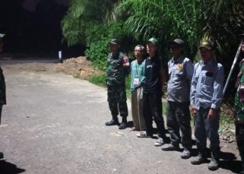 Babinsa Koramil 404-04/Gunung Megang Laksanakan Patroli Bersama Ciptakan Situasi Aman dan Kondusif