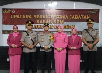 Pergantian Kabag SDM Polres Muara Enim Berlangsung Khidmat