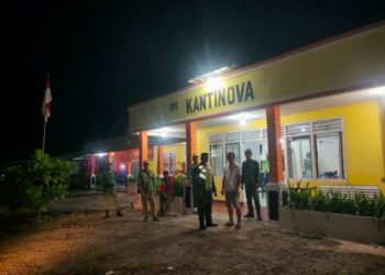 Patroli Bersama Koramil 404-04/Gunung Megang Jaga Kondusivitas Wilayah Kecamatan Belimbing