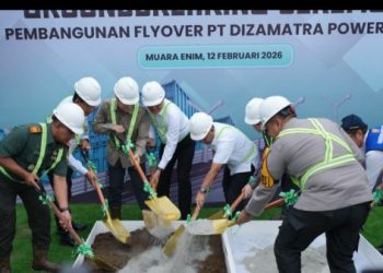 Gelumbang Tambah 1 Fly Over Lagi, PT. Dizamatra Powerindo Mulai Pembangunan Jalan Layang Angkutan Batu Bara Desa Talang Taling