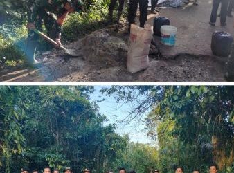 Danramil 404-04/Gunung Megang Hadiri Program BELIDA Kapolda Sumsel di Desa Kasih Dewa