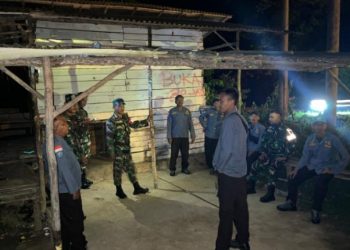 Di bulan Ramadhan Koramil 404/04/Gunung Megang Lakukan Patroli bersama di Desa Jemanang