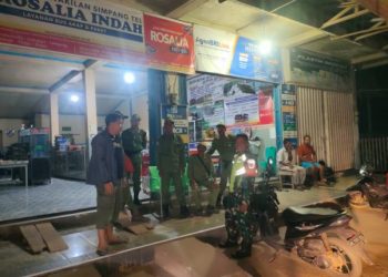 Patroli Bersama TNI dan Masyarakat, Koramil 404-04/Gunung Megang Ciptakan Situasi Aman di Kecamatan Belimbing