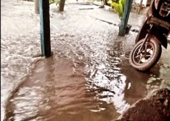 Drainase Buruk Dipenuhi Sampah, Air Hujan Meluap Rendam Pemukiman Warga di Gelumbang 
