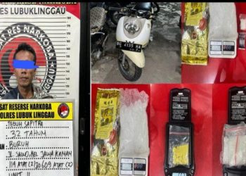 Sabu 1 Kilogram Lebih Tersembunyi di Kemasan Teh China GUANYIWANG Disita dari Kurir Jalur Muratara 