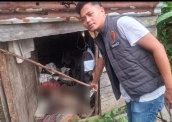 Mayat Pria Lansia Ditemukan di Gubuk Kebun, Warga Panang Jaya & Polisi Bahu Membahu Evakuasi Jenazah 