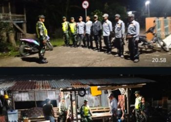 Patroli Gabungan Koramil 404-04 Gunung Megang, Ciptakan Situasi Aman dan Kondusif