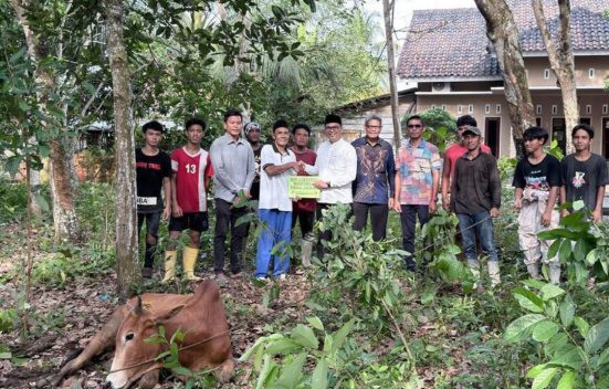 Ropi Alex Candra Salurkan Hewan Qurban 24 Ekor Sapi di Gelumbang Raya