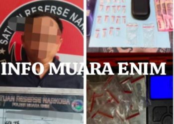 Pengedar Sabu di Desa Ujan Mas Baru Muara Enim Dibekuk Polisi, 19 Paket Barang Bukti Diamankan 