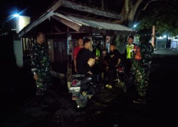 Patroli Bersama Koramil 404-04/Gunung Megang, Ciptakan Rasa Aman di Wilayah Belimbing
