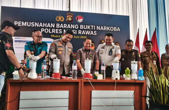 Polda Sumsel Tegaskan Perang Terhadap Narkoba Melalui Pemusnahan Dua Kilogram Sabu