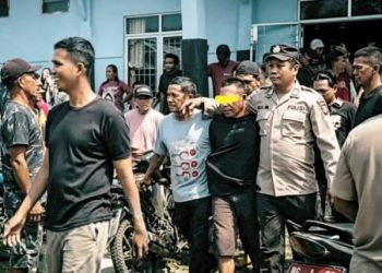 Diduga Pelaku Curanmor Nyaris Diamuk Warga Kelekar Muara Enim 