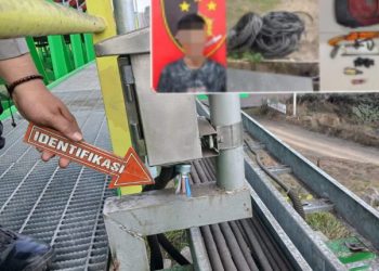 Pelaku Pencuri Kabel Conveyor Dibekuk Polsek Lawang Kidul Polres Muara Enim 