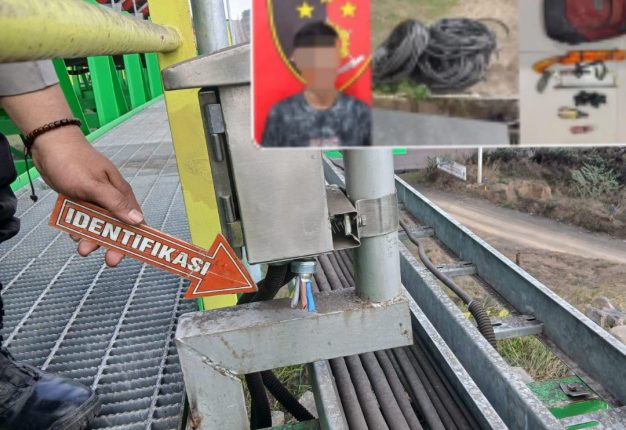 Pelaku Pencuri Kabel Conveyor Dibekuk Polsek Lawang Kidul Polres Muara Enim