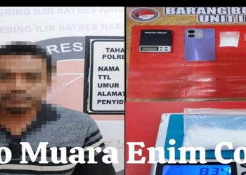 Bawa 8,34 Gram Sabu, Pengedar Narkoba di Mesuji Makmur DiringkusPolres OKI