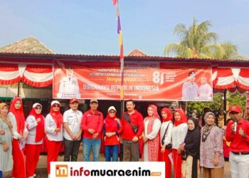 Gerak Jalan Indah Meriahkan HUT RI ke-81 di Desa Ulak Bandung & Guci
