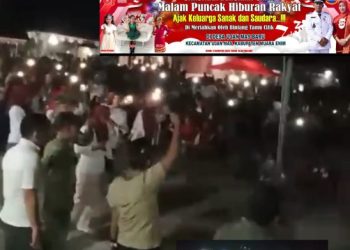 Pemdes Ujan Mas Baru Gelar Malam Puncak HUT RI ke-81, Meriahkan dengan Hiburan Masyarakat