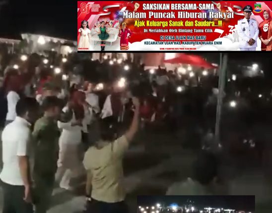 Pemdes Ujan Mas Baru Gelar Malam Puncak HUT RI ke-81, Meriahkan dengan Hiburan Masyarakat