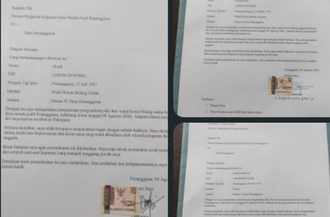 Tiga Pengurus Inti Koperasi Desa Merah Putih Penanggiran Ajukan Pengunduran Diri