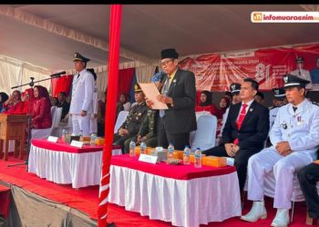 Upacara Detik- Detik Peringatan HUT RI Ke-81 di Lembak Berlangsung Khidmat & Sukses 