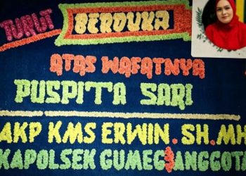 Polsek Gunung Megang Sampaikan Belasungkawa Wafatnya Istri Kades Penanggiran 