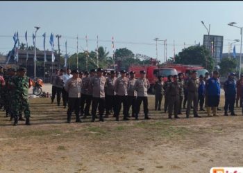 Polsek Gelumbang & Polsek Sungai Rotan Gelar Apel Gabungan Perkuat Hadapi Karhutla
