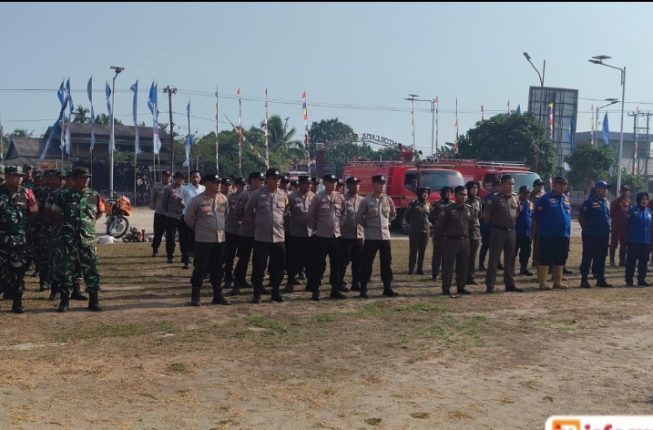 Polsek Gelumbang & Polsek Sungai Rotan Gelar Apel Gabungan Perkuat Hadapi Karhutla