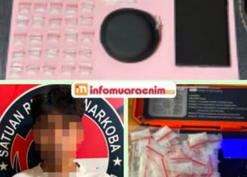 Diduga Transaksi Narkoba, Pria 25 Tahun Dijalan Pangeran Danal Muara Enim Ditangkap