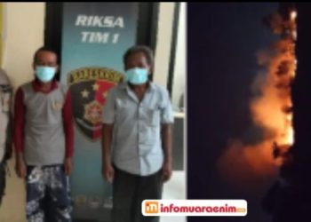 Lalai Bakar Ilalang Hingga Api Meluas, Dua Pelaku Pembakaran Lahan Ditangkap Polisi