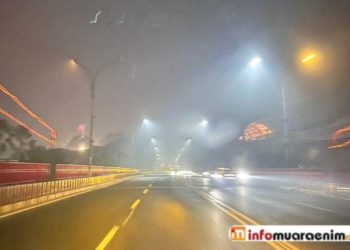 Imbas Karhutlah, Kabut Asap Pekat Makin Selimuti Kota Palembang 