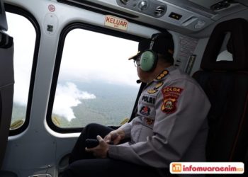 Akses Sulit Jadi Kendala, Polda Sumsel Pantau Titik Karhutla dari Udara