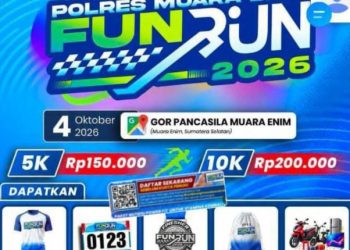 Banjir Hadiah Door Prize! Polres Muara Enim Siap Gelar “FUN RUN” 2026, Ayo Daftar !!