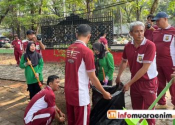 Polri Bersama Pemkab & Masyarakat Gotong Royong Jaga Kebersihan Lingkungan Muara Enim