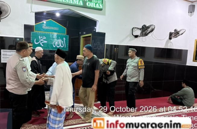 Serap Aspirasi Warga Melalui Safari Subuh oleh Polsek Lawang Kidul Polres Muara Enim