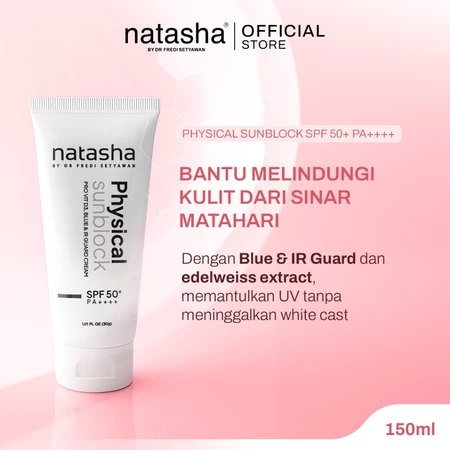 Natasha by dr. Fredi Setyawan Physical Sunblock with Blue and IR Guard Cream, SPF50+, PE++++