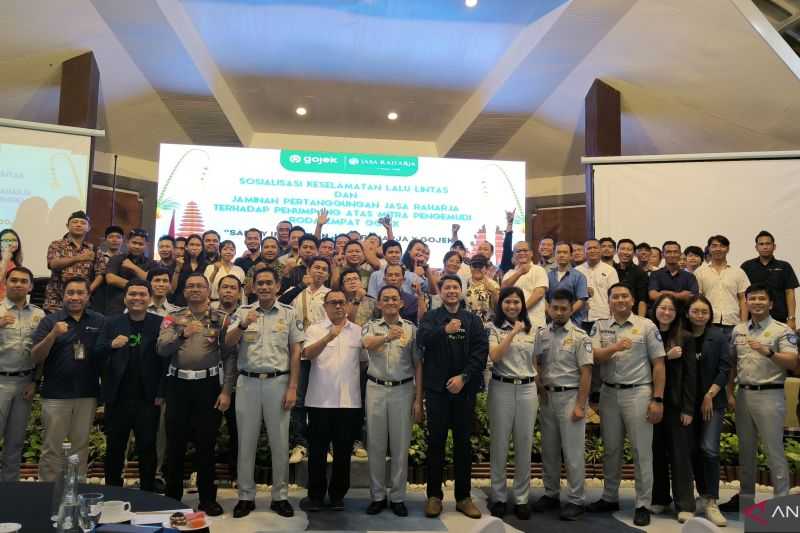 Jasa Raharja Edukasi Keselamatan Berlalu Lintas ke Pengemudi Ojol Bali