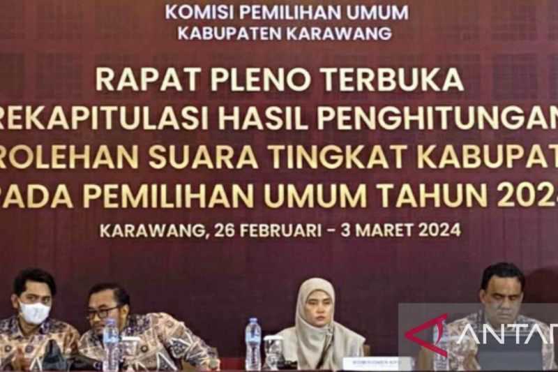 KPU Karawang Mulai Rekapitulasi Hasil Penghitungan Suara Pemilu