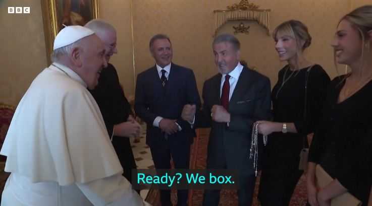 Kunjungi Vatikan, Sylvester Stallone 'Tantang' Paus Francis Bertinju