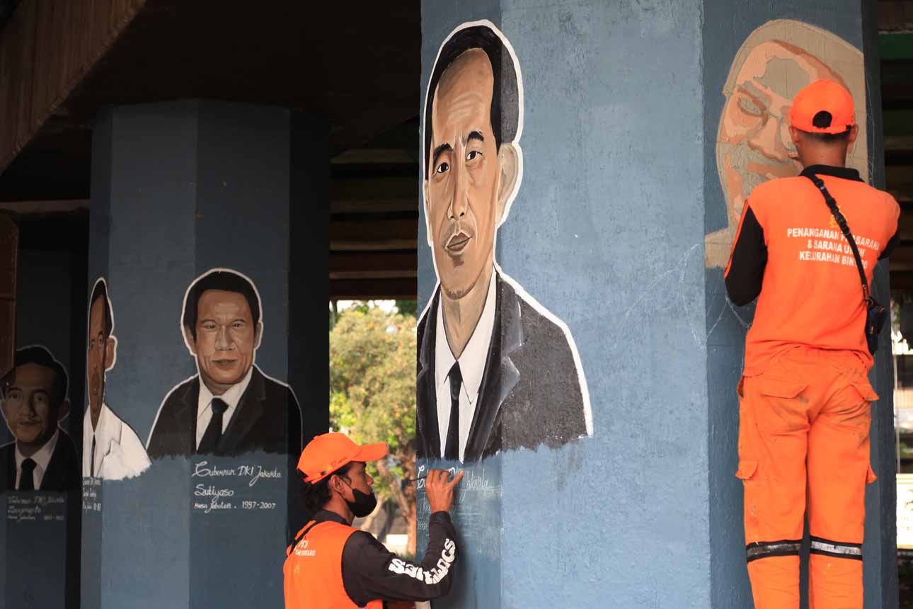 Foto: Proses Pembuatan Mural Wajah Gubernur DKI Jakarta – Koran Jakarta ® Foto: Proses Pembuatan Mural Wajah Gubernur DKI Jakarta – Koran Jakarta ®