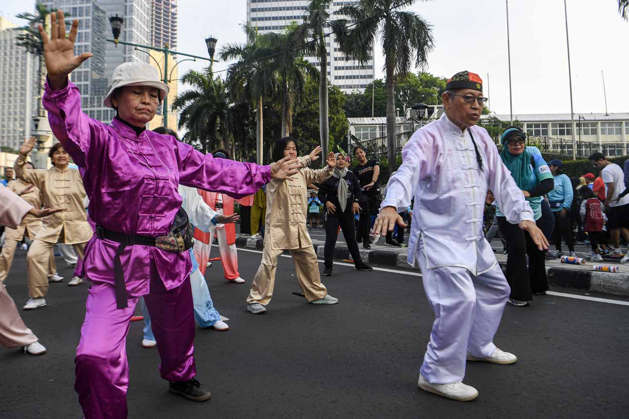 Foto: Aktivitas Senam Taichi pada Acara HBKB Jakarta – Koran Jakarta ®