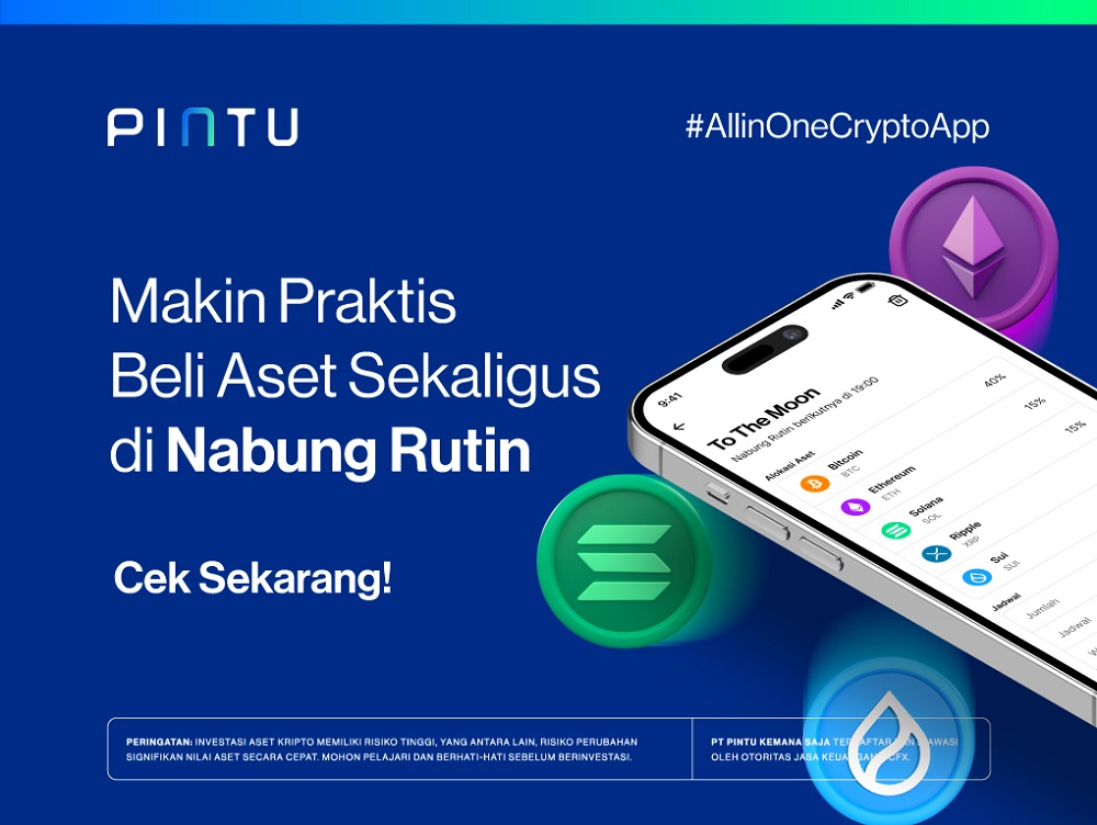 Pintu Luncurkan Fitur Baru Mungkinkan Nabung Rutin Hingga 50 Aset Kripto Sekaligus