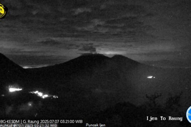Gunung Raung Erupsi Lagi, Tinggi Letusan hingga 1 km